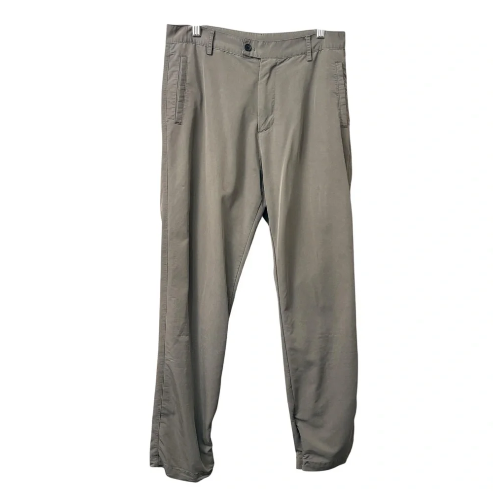 BONELESS Taupe Gray Slim Light Weight Pants‎ Ankle Zip Pants Size Medium
